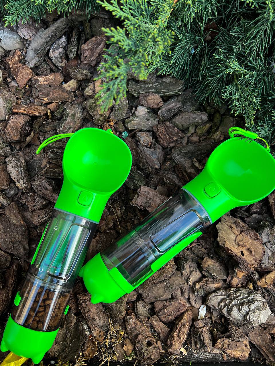 Portable drinker-feeder for walks and travels