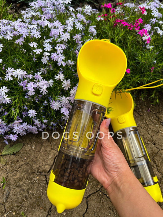 Portable drinker-feeder for walks and travels