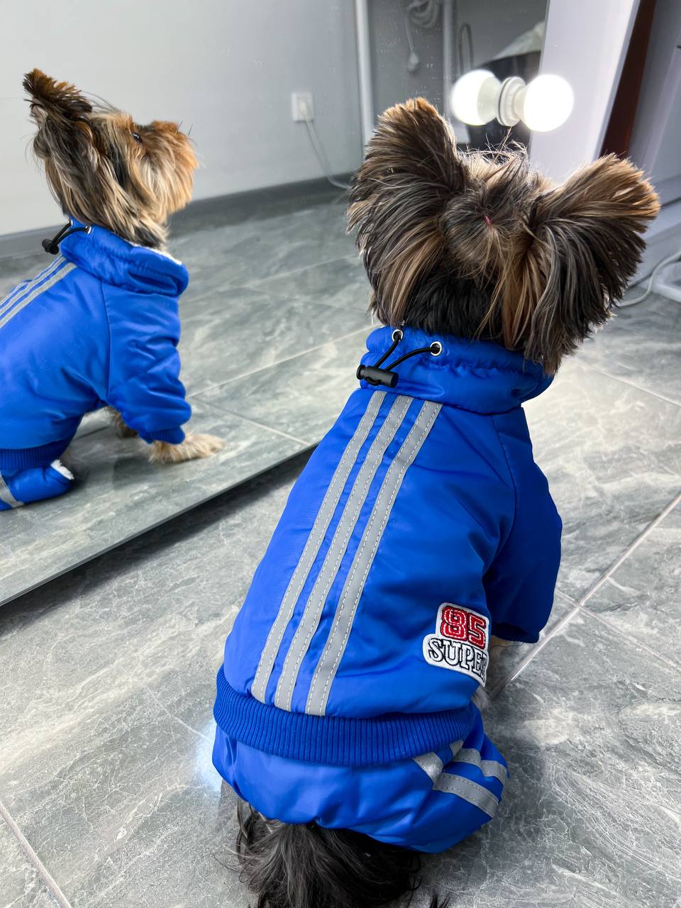 Soft fur overalls😍🐶❄️