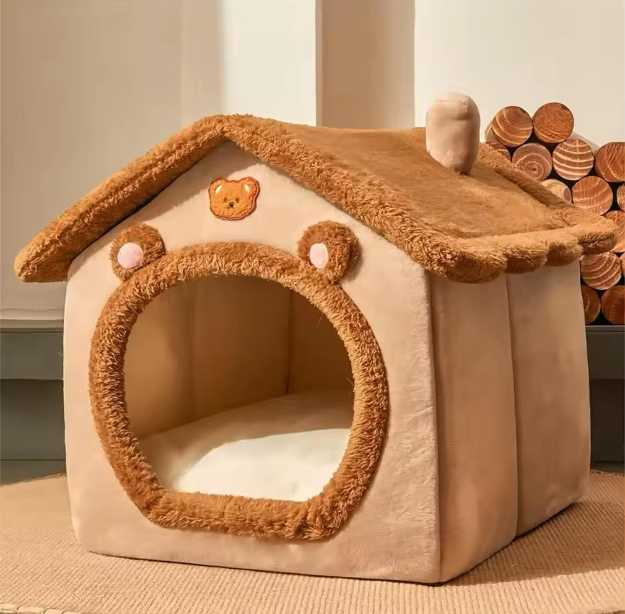 Folding house for cats and dogs